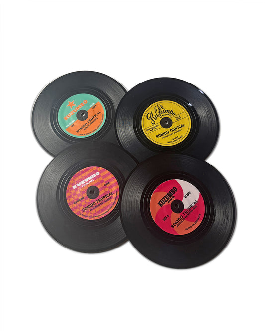 Kuzumbo Labels Record Coasters Set