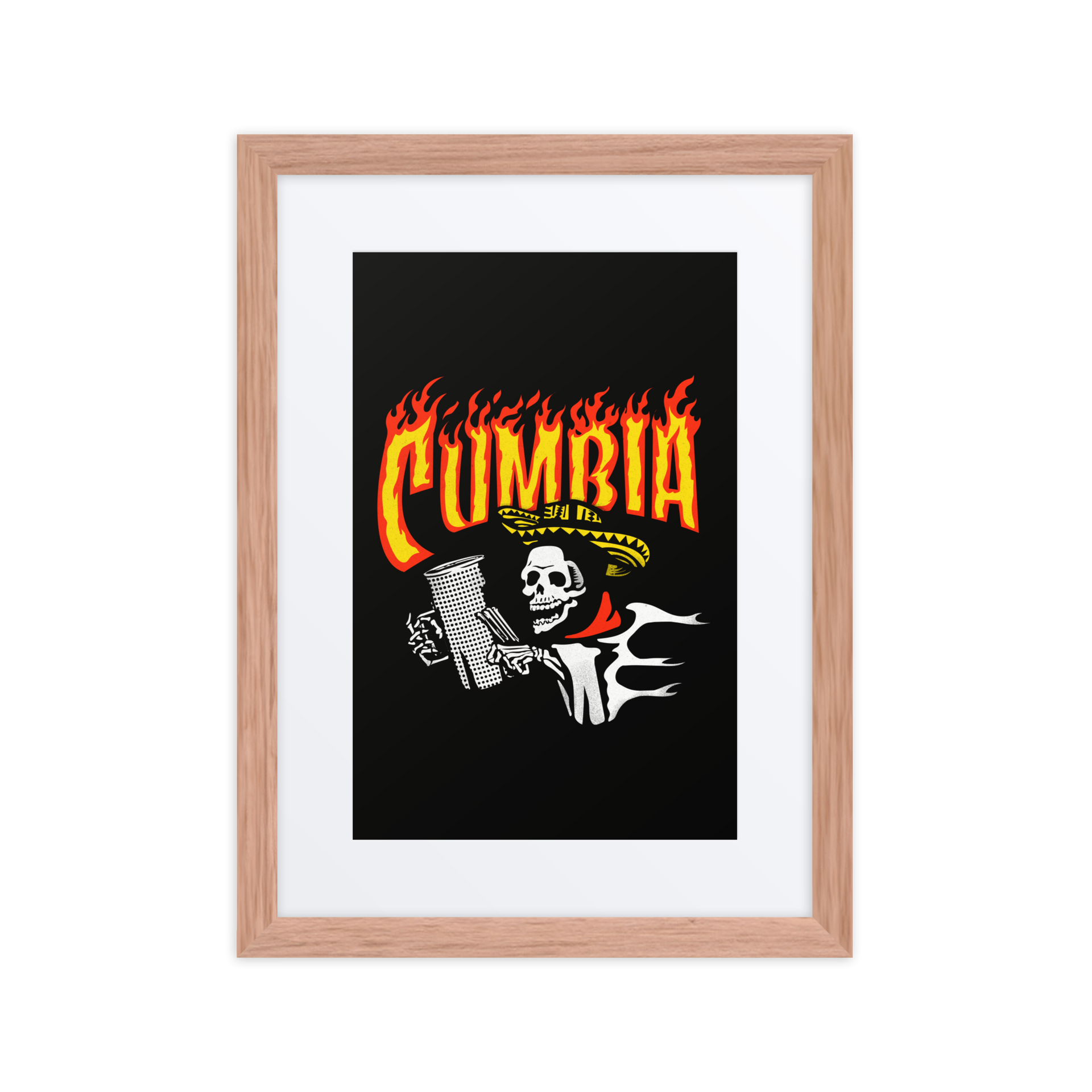 Cumbia Skate Skull poster – Kuzumbo Records