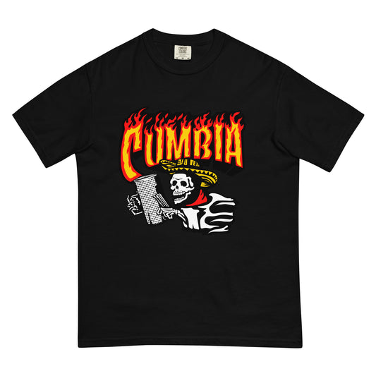 Cumbia Thrasher Skeleton Bootleg heavyweight t-shirt